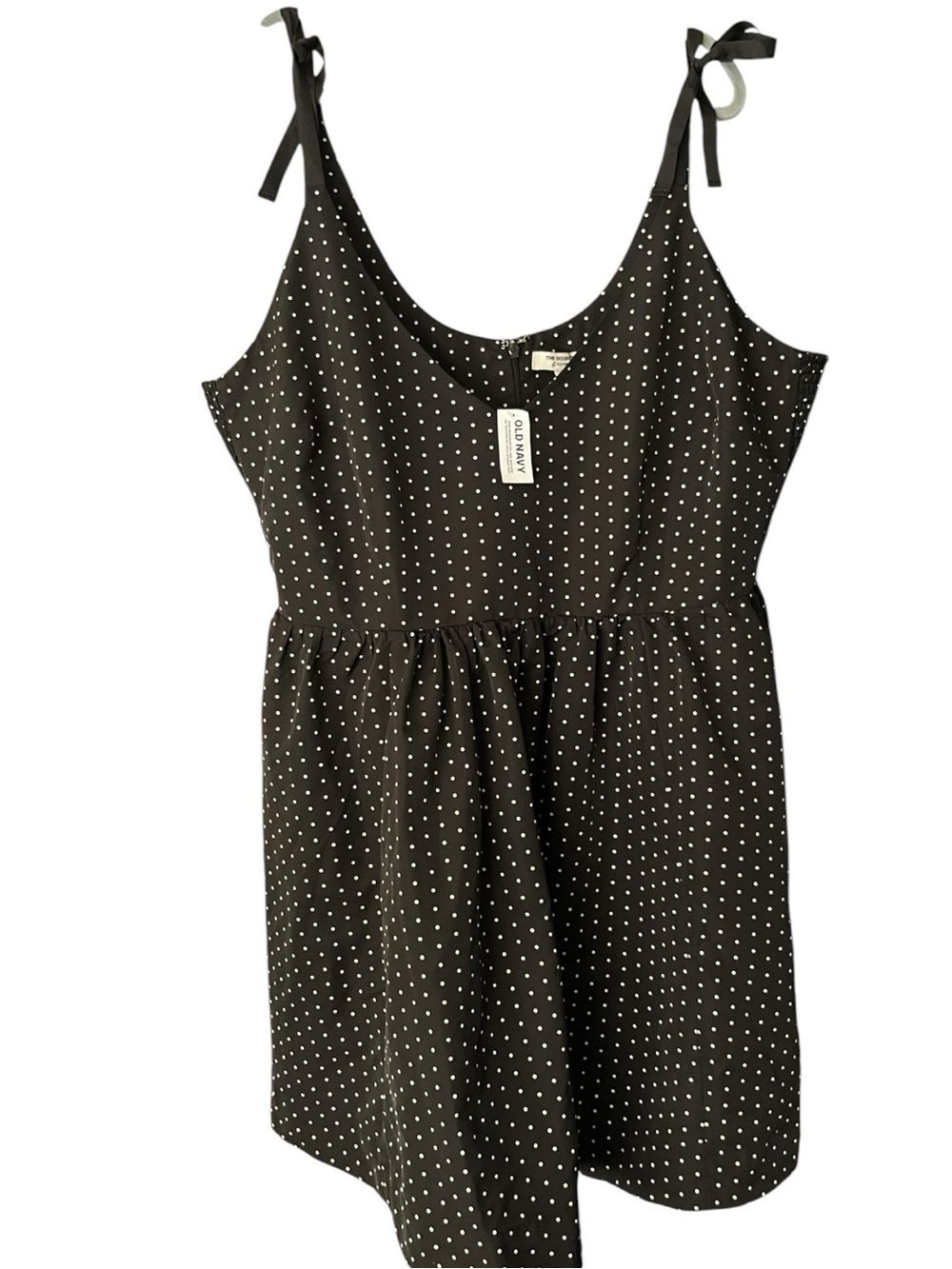 NWT Old Navy The Occasion Black Polka Dot Taffeta Fit Flare Mini Dress 3X